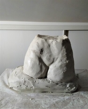Sculpture titled "étape 1" by Sylvie Bourély (SB), Original Artwork, Clay