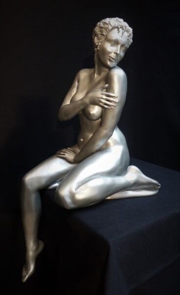 Sculpture intitulée "LA DÉLICATE .." par Sylvie Bourély (SB), Œuvre d'art originale, Argile