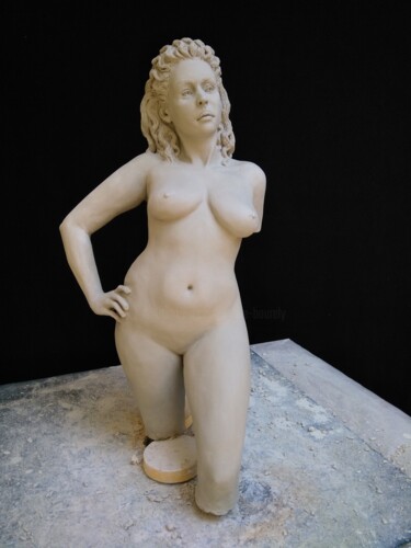 Sculpture titled "Etape  21" by Sylvie Bourély (SB), Original Artwork, Clay