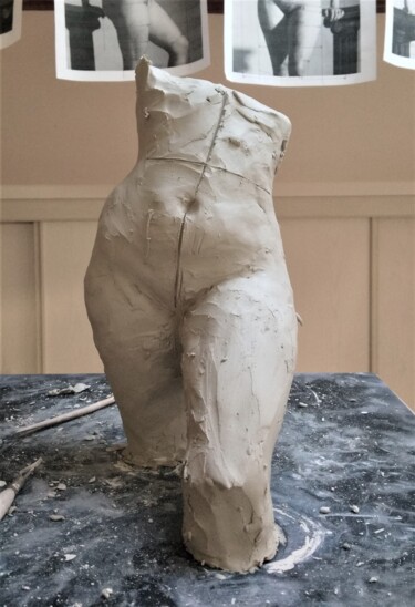 Sculpture intitulée "étape  2" par Sylvie Bourély (SB), Œuvre d'art originale, Argile
