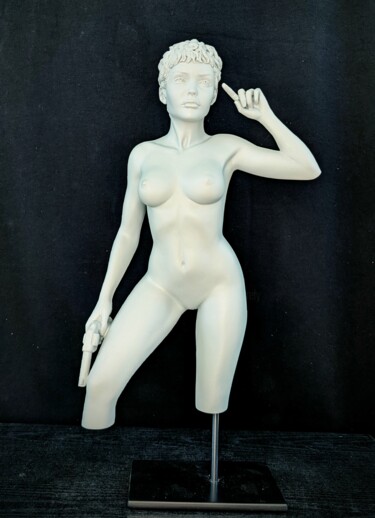 Sculpture titled "JESSICA B" by Sylvie Bourély (SB), Original Artwork, Terra cotta