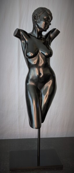 Escultura intitulada "GOLDEN LADY BLACK" por Sylvie Bourély (SB), Obras de arte originais, Bronze
