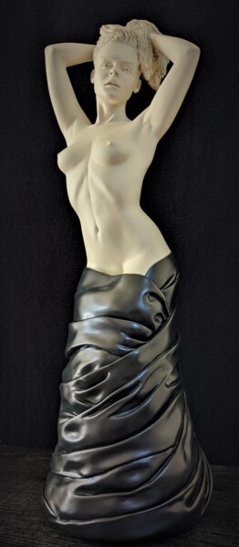 Rzeźba zatytułowany „Enveloppement 2” autorstwa Sylvie Bourély (SB), Oryginalna praca, Glina