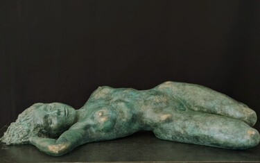 Skulptur mit dem Titel "Sérénité2" von Sylvie Bourély (SB), Original-Kunstwerk, Ton
