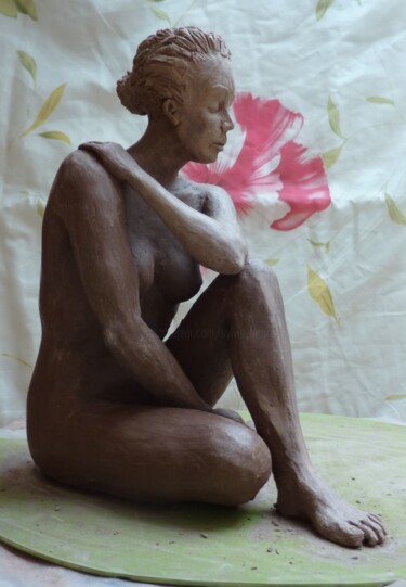 Sculpture titled ""Je suis en paix"" by Sylvie Bourély (SB), Original Artwork
