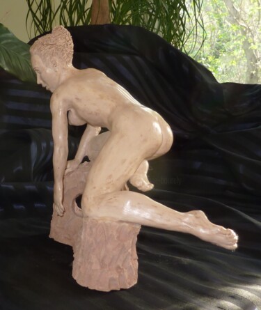 雕塑 标题为“LA QUETE1” 由Sylvie Bourély (SB), 原创艺术品, 粘土