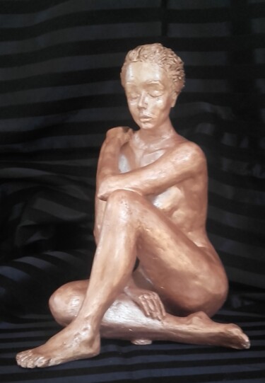 Skulptur mit dem Titel "Je suis en paix." von Sylvie Bourély (SB), Original-Kunstwerk