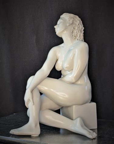 Sculpture intitulée "L'ATTENTE." par Sb, Œuvre d'art originale, Argile
