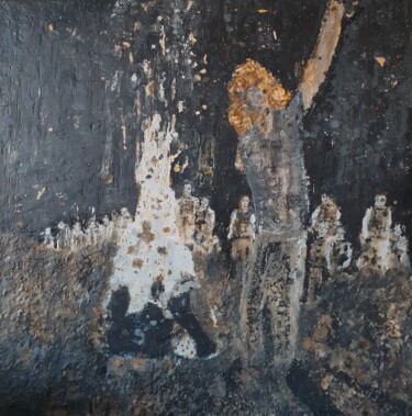 Pittura intitolato "Le rite" da Sylvie Bublex, Opera d'arte originale, Encausti