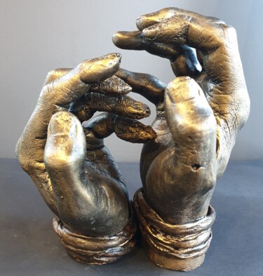 Скульптура под названием "Entrave" - Sylvie Bublex, Подлинное произведение искусства, Гипс