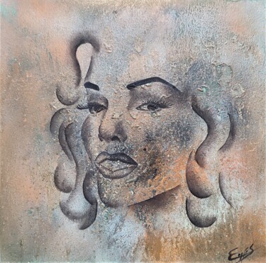 Schilderij getiteld "Marilyn" door Sylvie Cappe, Origineel Kunstwerk, Acryl