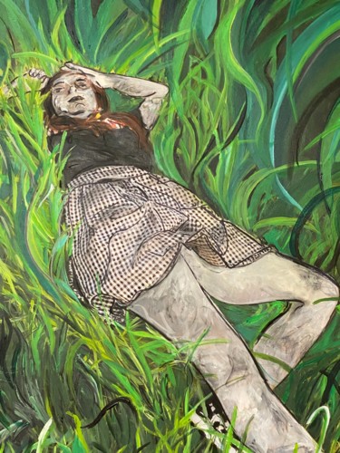 Peinture intitulée "B. Un green" par Sylvie Paule Caron, Œuvre d'art originale, Acrylique