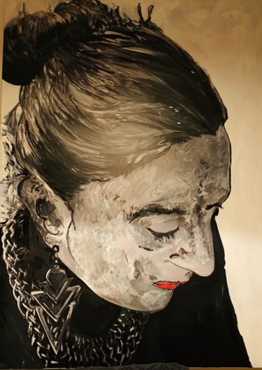 Painting titled "Marie" by Sylvie Paule Caron, Original Artwork, Acrylic