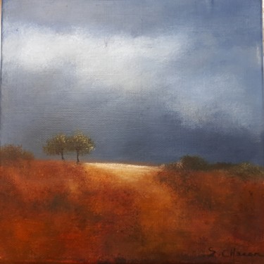 Peinture intitulée "Paysage..." par Sylvie Chacon, Œuvre d'art originale, Acrylique