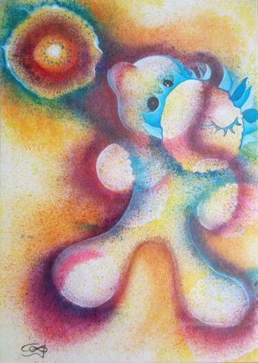 Peinture intitulée "Rêve d'enfant" par Sylvie Chauvin, Œuvre d'art originale, Huile