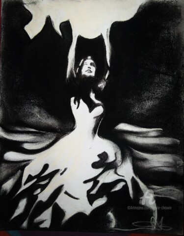 Dessin intitulée "ENTRE MER ET CIEL" par Sylvie Chauvin, Œuvre d'art originale, Pastel