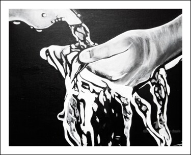 Peinture intitulée "Le chant de l'eau" par Sylvie Chauvin, Œuvre d'art originale, Acrylique