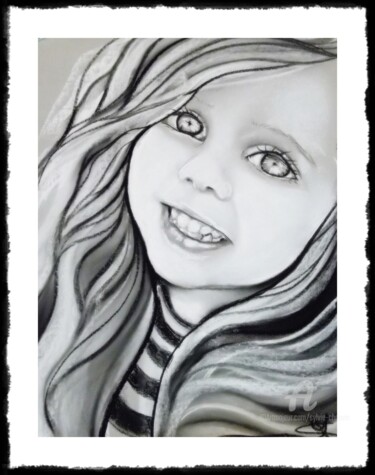 Drawing titled "Pour un sourire" by Sylvie Chauvin, Original Artwork