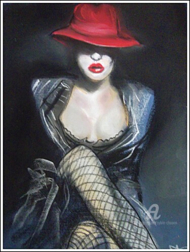 Drawing titled "Rouge" by Sylvie Chauvin, Original Artwork