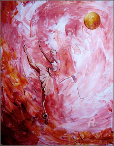 Painting titled "Danse" by Sylvie Chauvin, Original Artwork, Acrylic