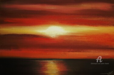 Drawing titled "Soleil" by Sylvie Chauvin, Original Artwork, Pastel