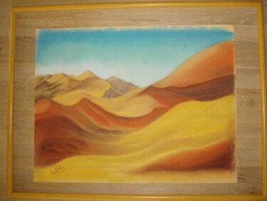Painting titled "desert" by Sylvie Collard, Original Artwork