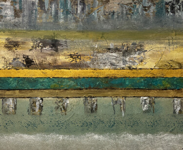 Painting titled ""Entre Terre et Mer" by Sylvie Degardin, Original Artwork, Acrylic