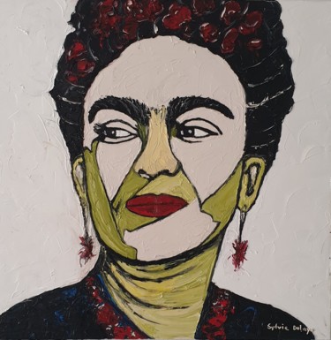 Pittura intitolato "Frida Kahlo" da Sylvie Delaye, Opera d'arte originale, Acrilico