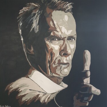 Peinture intitulée "Clint Eastwood" par Sylvie Delaye, Œuvre d'art originale, Acrylique