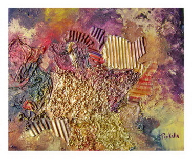 Картина под названием "abstrait2" - Sylvie Delhors Penkalla, Подлинное произведение искусства, Акрил