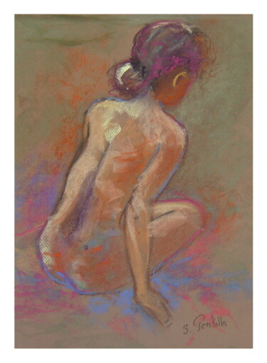 Painting titled "nu femme" by Sylvie Delhors Penkalla, Original Artwork