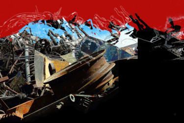 Digitale Kunst getiteld "0503-061 / Ferraille" door Sylvie Dessert (Syl), Origineel Kunstwerk, Foto Montage