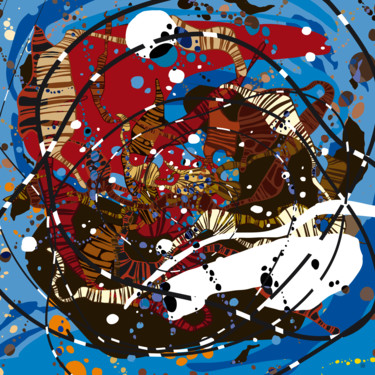 Digital Arts titled "Maelstrom" by Sylvie Dessert (Syl), Original Artwork, Digital Painting