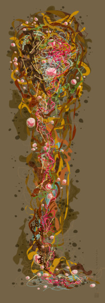 Arts numériques intitulée "Éclore 3" par Sylvie Dessert (Syl), Œuvre d'art originale, Travail numérique 2D