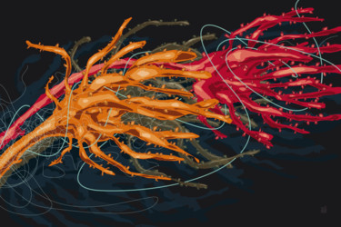 "Courant lace" başlıklı Dijital Sanat Sylvie Dessert (Syl) tarafından, Orijinal sanat, Dijital Resim