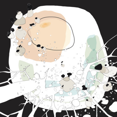 Arts numériques intitulée "Blanc cassé" par Sylvie Dessert (Syl), Œuvre d'art originale, Travail numérique 2D