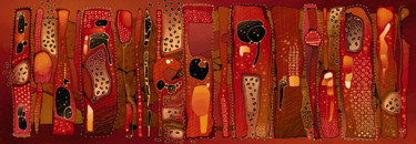 Digital Arts titled "Sarcophages" by Sylvie Dessert (Syl), Original Artwork, Digital Painting