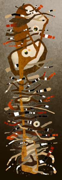 Digitale Kunst getiteld "Brimborion" door Sylvie Dessert (Syl), Origineel Kunstwerk, Digitaal Schilderwerk