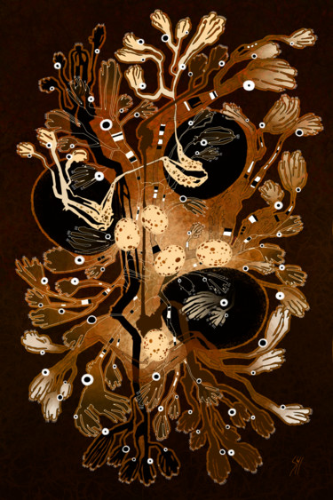 Digitale Kunst getiteld "Carnivore ou chocol…" door Sylvie Dessert (Syl), Origineel Kunstwerk, Digitaal Schilderwerk