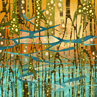 Arts numériques intitulée "Mangrove" par Sylvie Dessert (Syl), Œuvre d'art originale, Peinture numérique