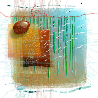 Digitale Kunst mit dem Titel "Migration" von Sylvie Dessert (Syl), Original-Kunstwerk, Digitale Malerei