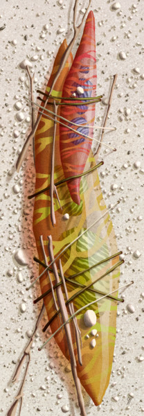 Foutoir estival Digitale Künste mit dem Titel "Foutoir estival" von Sylvie Dessert (Syl), Original-Kunstwerk, Digitale Malerei