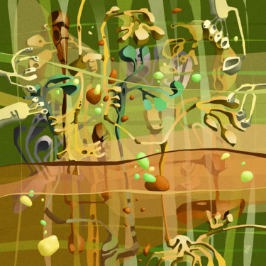 Digital Arts titled "Amphibies" by Sylvie Dessert (Syl), Original Artwork, Digital Painting