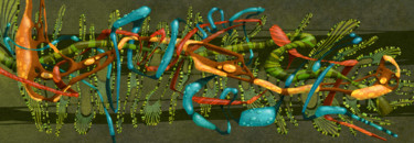 Arts numériques intitulée "Symphonie en vert m…" par Sylvie Dessert (Syl), Œuvre d'art originale, Peinture numérique