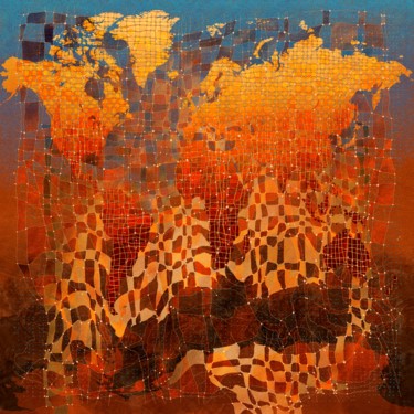 Arts numériques intitulée "Feu le monde" par Sylvie Dessert (Syl), Œuvre d'art originale, Peinture numérique