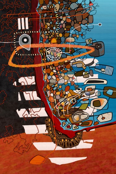 Déboire Digitale Künste mit dem Titel "Déboire" von Sylvie Dessert (Syl), Original-Kunstwerk, Digitale Malerei