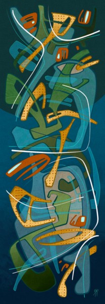 Digital Arts titled "Lacustre" by Sylvie Dessert (Syl), Original Artwork, Digital Painting