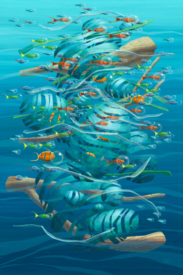 Relâche Digitale Künste mit dem Titel "Relâche" von Sylvie Dessert (Syl), Original-Kunstwerk, Digitale Malerei