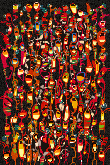 Digitale Kunst mit dem Titel "Barrière de chorale" von Sylvie Dessert (Syl), Original-Kunstwerk, Digitale Malerei