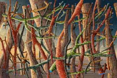 Pour quelques arpents Arts numériques intitulée "Pour quelques arpen…" par Sylvie Dessert (Syl), Œuvre d'art originale, Peinture numérique
